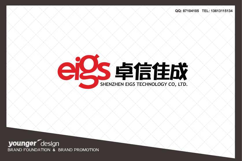 现金卓信佳成公司英文名字【eigs】logo设计